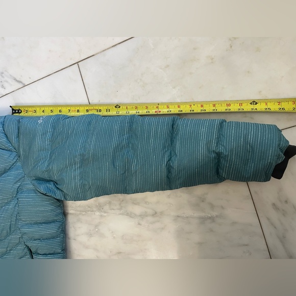 Columbia Sportswear Turquoise Duck Down Quilted Puffer Hooded Winter Coat Sz XL - Picture 10 of 13